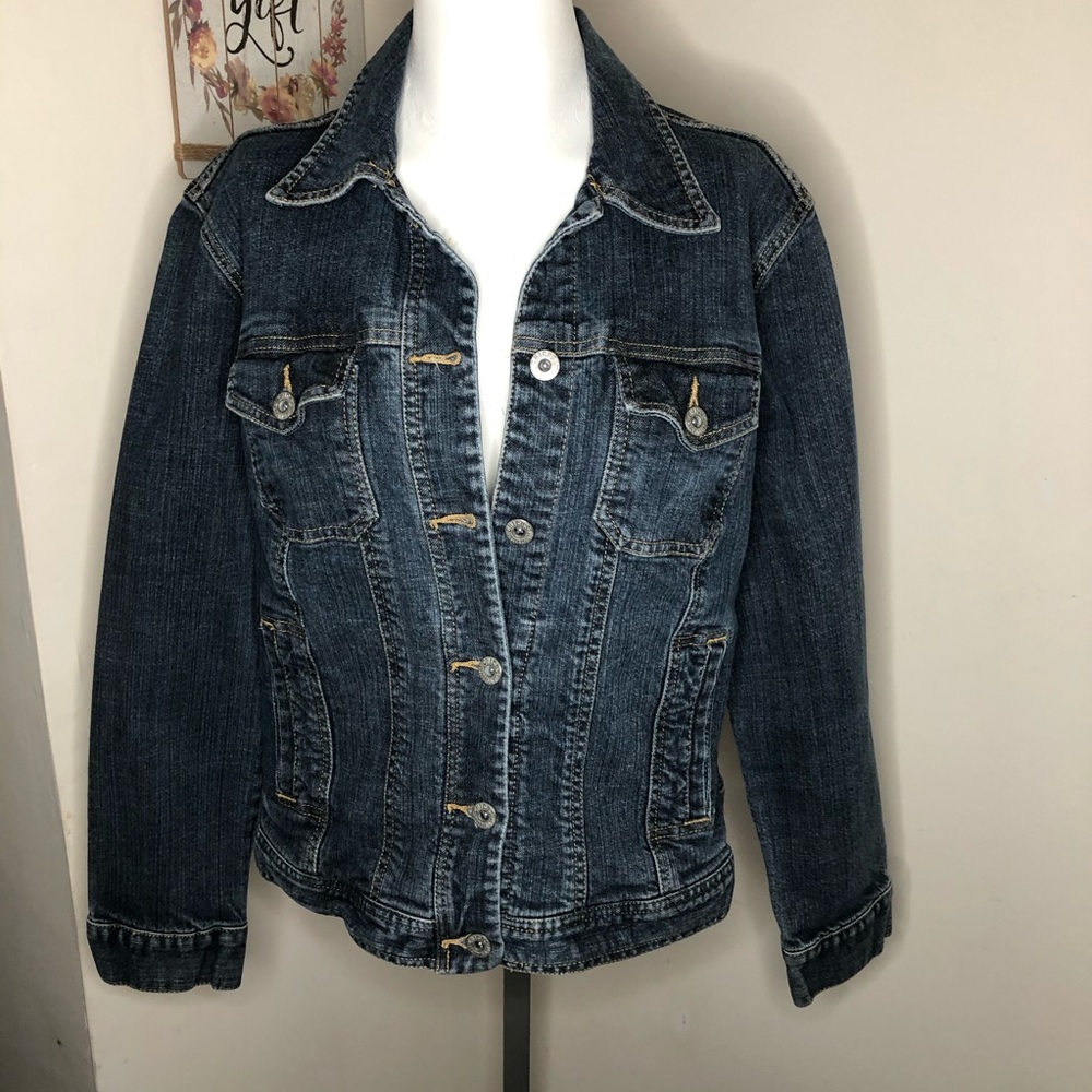 Chico’s Platinum Classic Denim Jacket 0/S